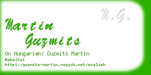 martin guzmits business card